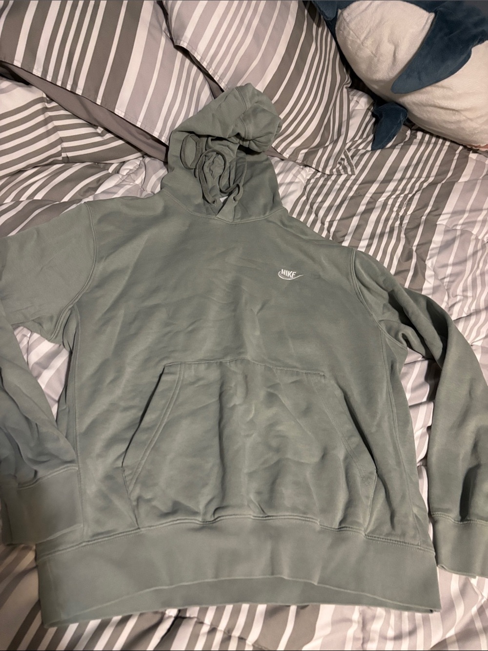 Nike Sage Green Pullover Hoodie with Kangaroo Pocket